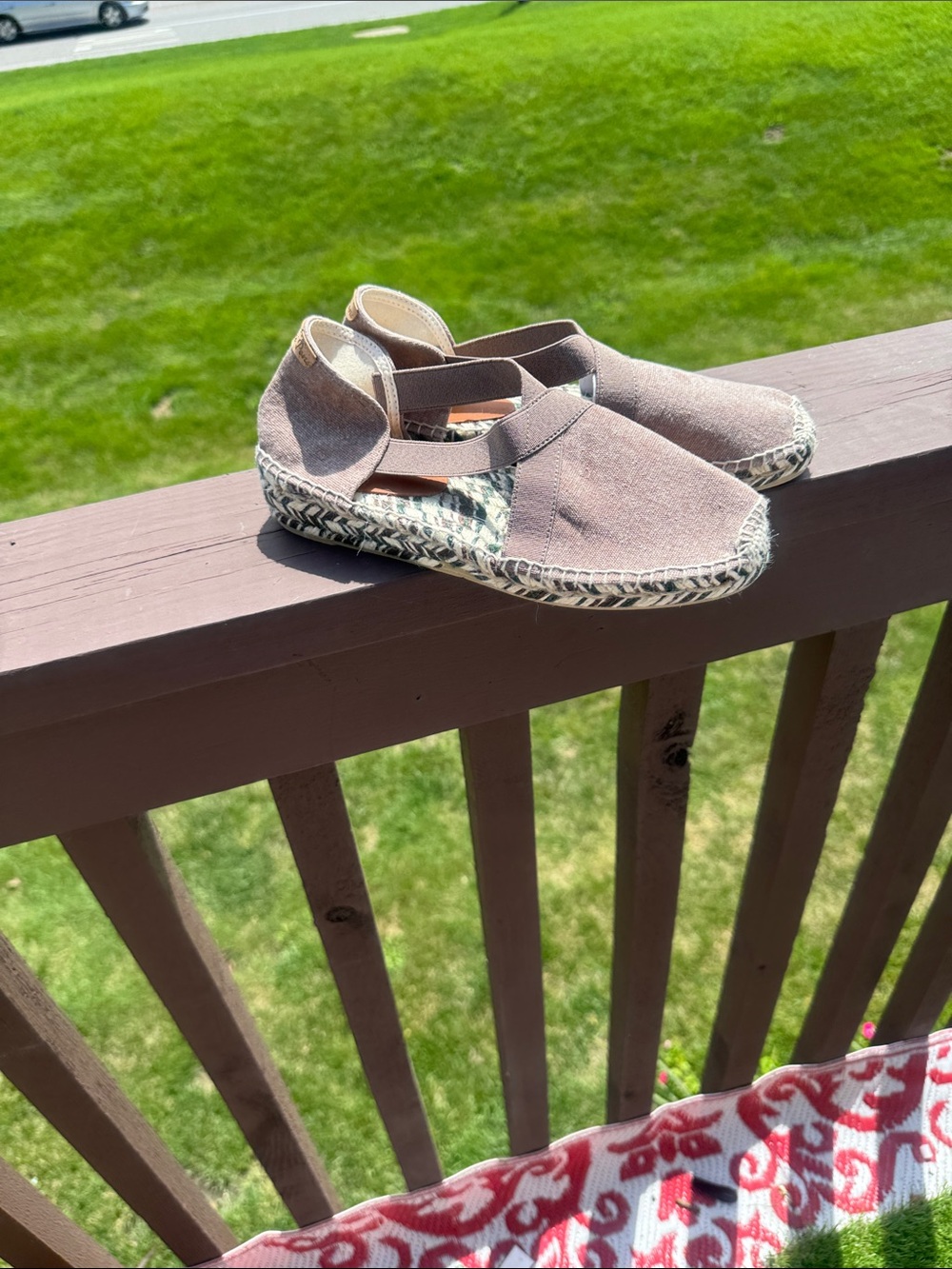 Women’s Taupe Espadrille Slip-On Sandals